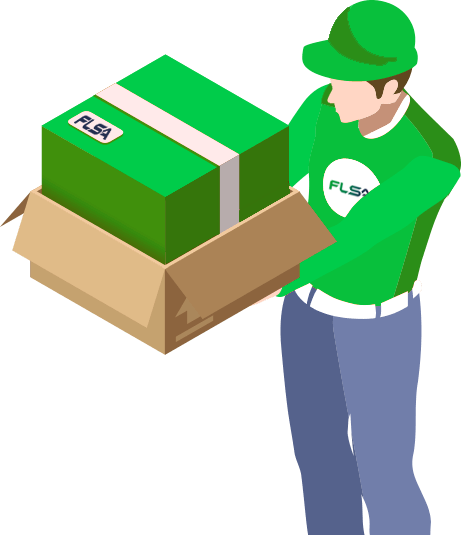 Guy Holding Box – Green